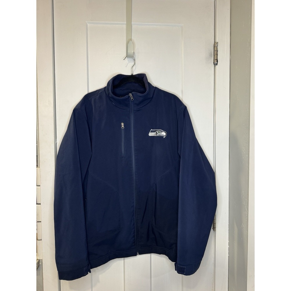 Seattle SEAHAWKS G-III Mens Jacket XXL Navy Soft Shell Full Zip NFL Football